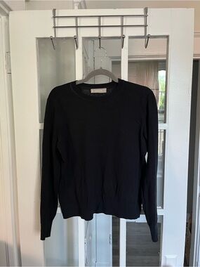 Everlane Black Ribbed Crewneck Sweater